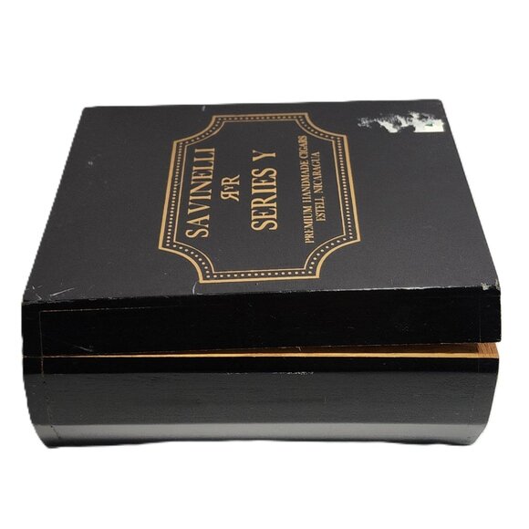 RARE Collectible Savinelli Series Y Torpedo Nicaragua Wooden Cigar Box - Picture 10 of 12
